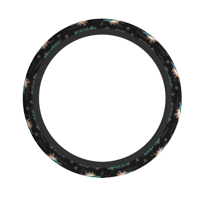 Miami Dolphins Printed elastic steering wheel cover breathable protective cover