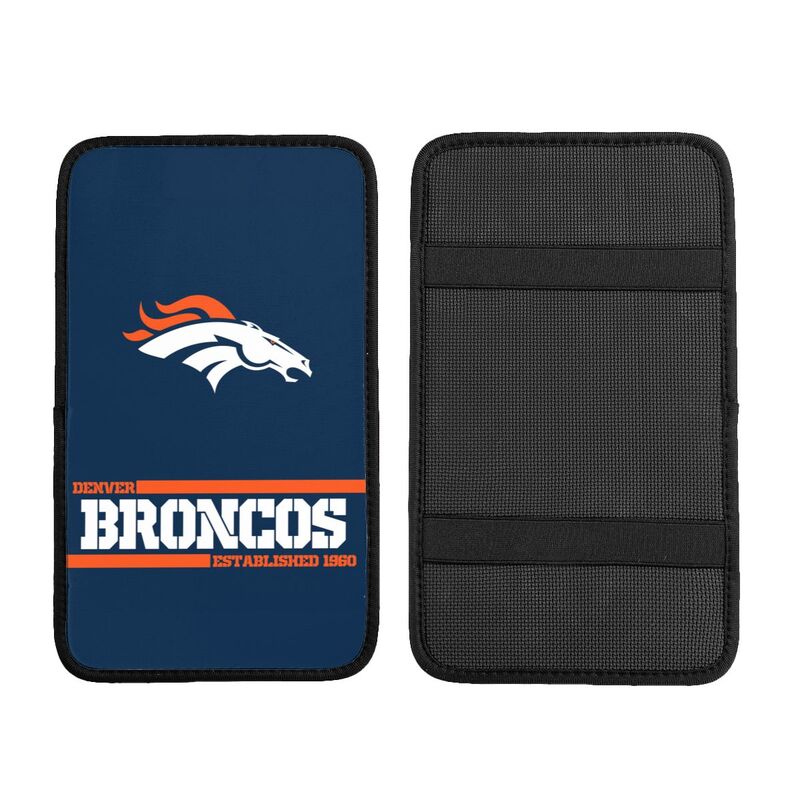 Denver Broncos Printed car armrest box pad Protective pad