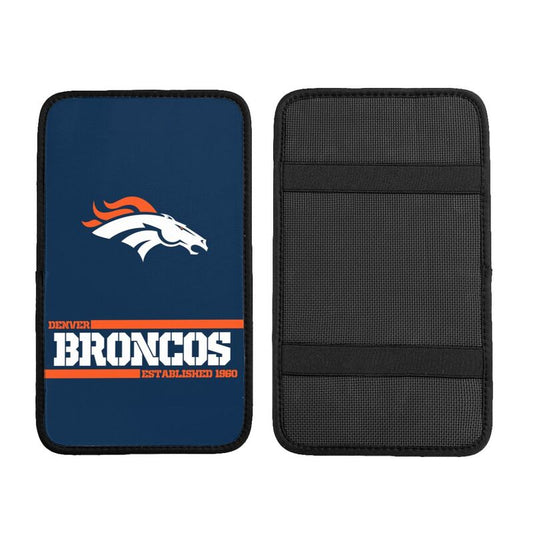 Denver Broncos Printed car armrest box pad Protective pad