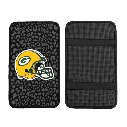Green Bay Packers print Car handrail box cushion Personalized car armrest cover