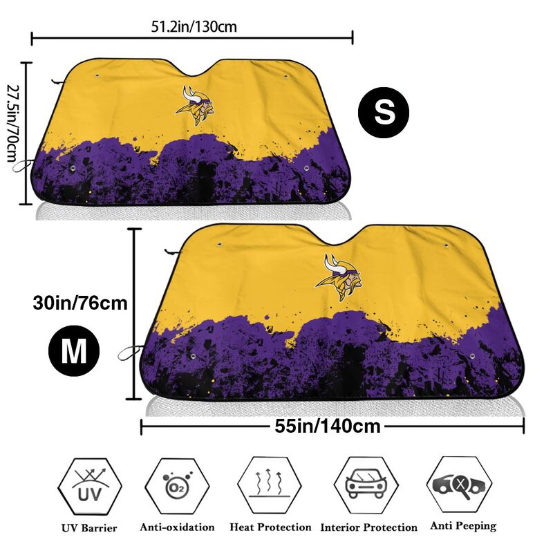 Minnesota Vikings Print car front windshield sunshade car windshield sunshade (multi size)