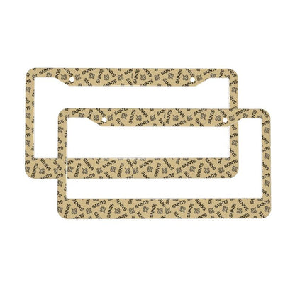 New Orleans Saints Print front rear license plate holder circular hole license plate holder (one pair)