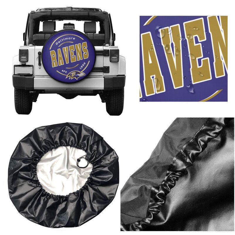 Baltimore Ravens Printing car tire protection cover car spare tire dust protection cover