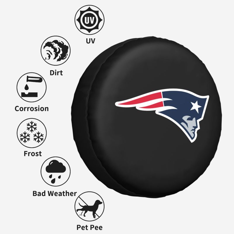 New England Patriots Car tire protective cover waterproof and dustproof tire cover