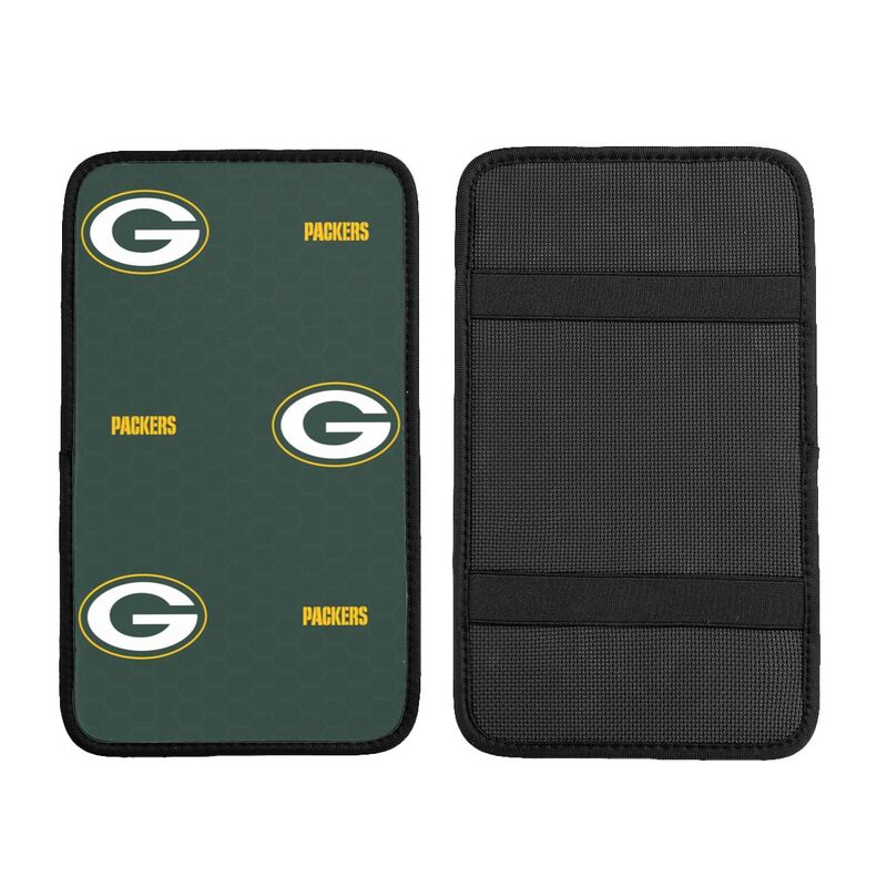 Car armrest box pad Green Bay Packers Printed center armrest box pad protective pad
