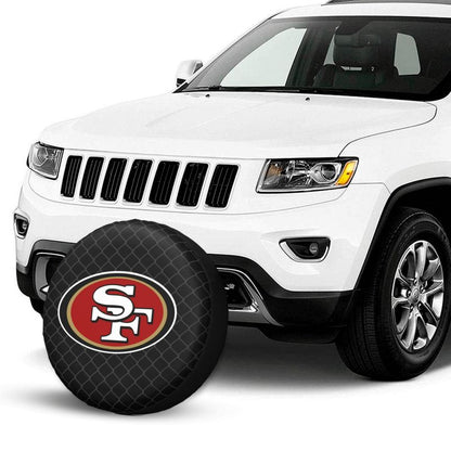 San Francisco 49ers Grid background car tire waterproof dustproof protective cover