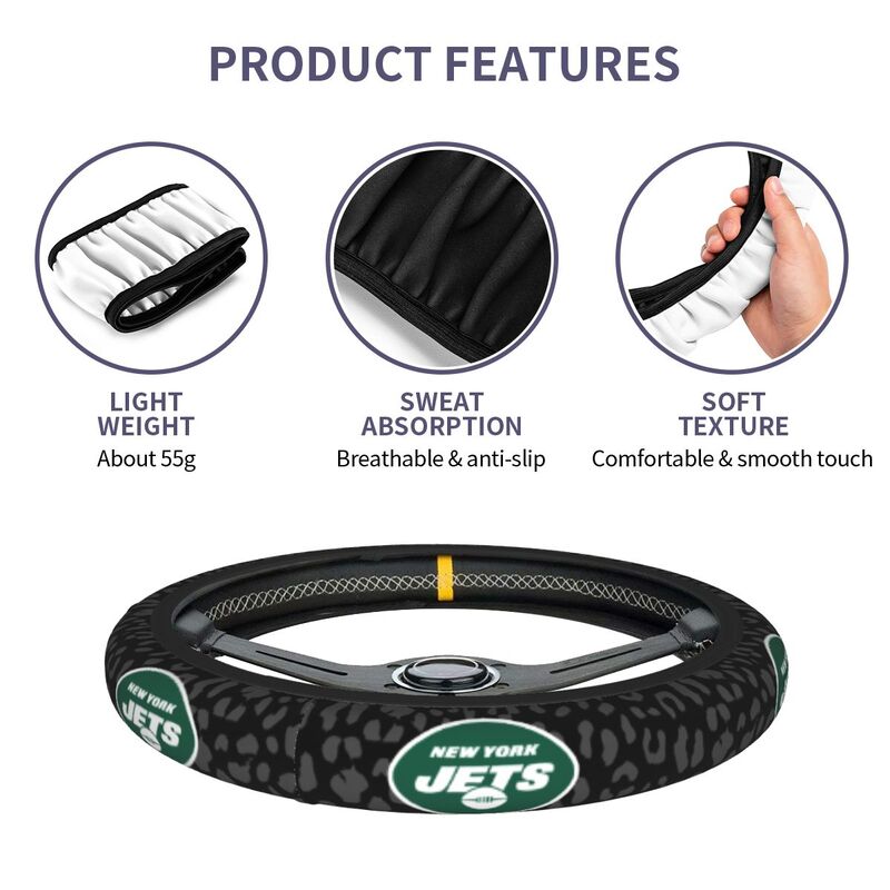 New York Jets Printed elastic steering wheel cover car anti-skid cover