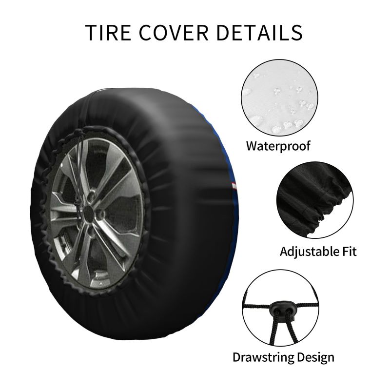 Buffalo Bills 2 Car tire protective cover waterproof and dustproof tire cover