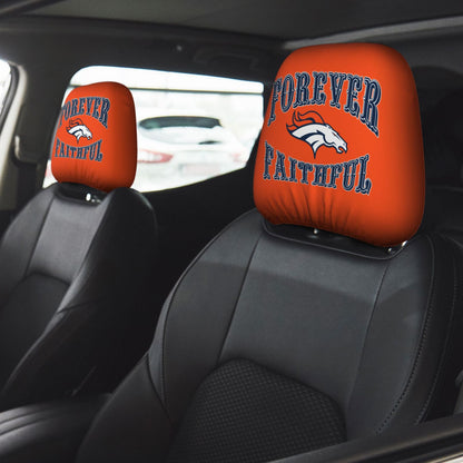 Denver Broncos Elastic car pillowcase set of 2 car pillowcases