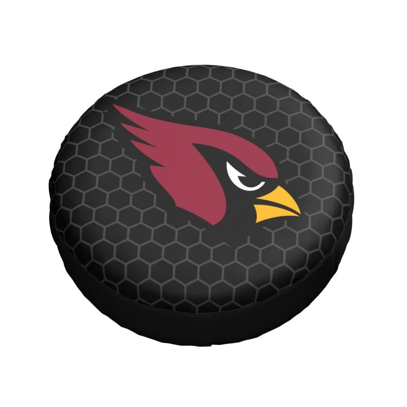 Arizona Cardinals Grid printed car tire cover dustproof and waterproof tire cover