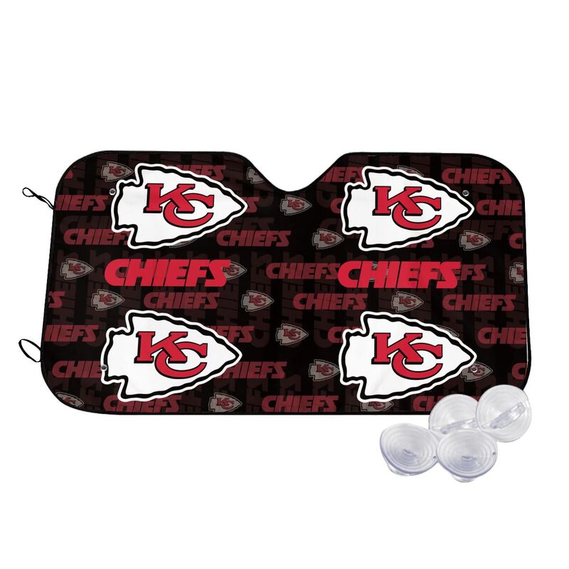 Kansas City Chiefs 2 Print Car windshield sunshades is suitable for front Car windshield sunshades