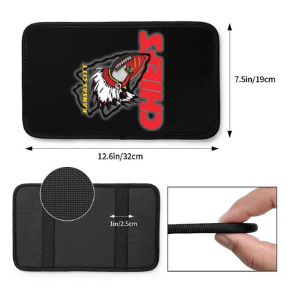 Car armrest box pad Kansas City Chiefs Printed central armrest box pad protective pad