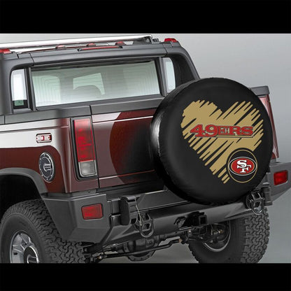 San Francisco 49ers Printed car spare tire dust protection cover tire protection cover