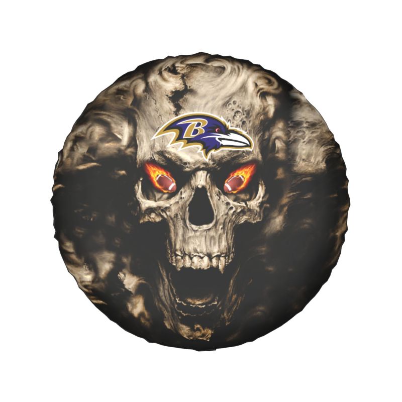 Baltimore Ravens print Skull print car tire cover tire dust cover