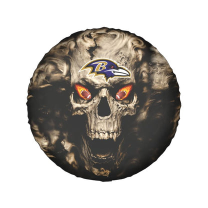 Baltimore Ravens print Skull print car tire cover tire dust cover