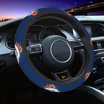 Denver Broncos Printed breathable elastic steering wheel protective cover