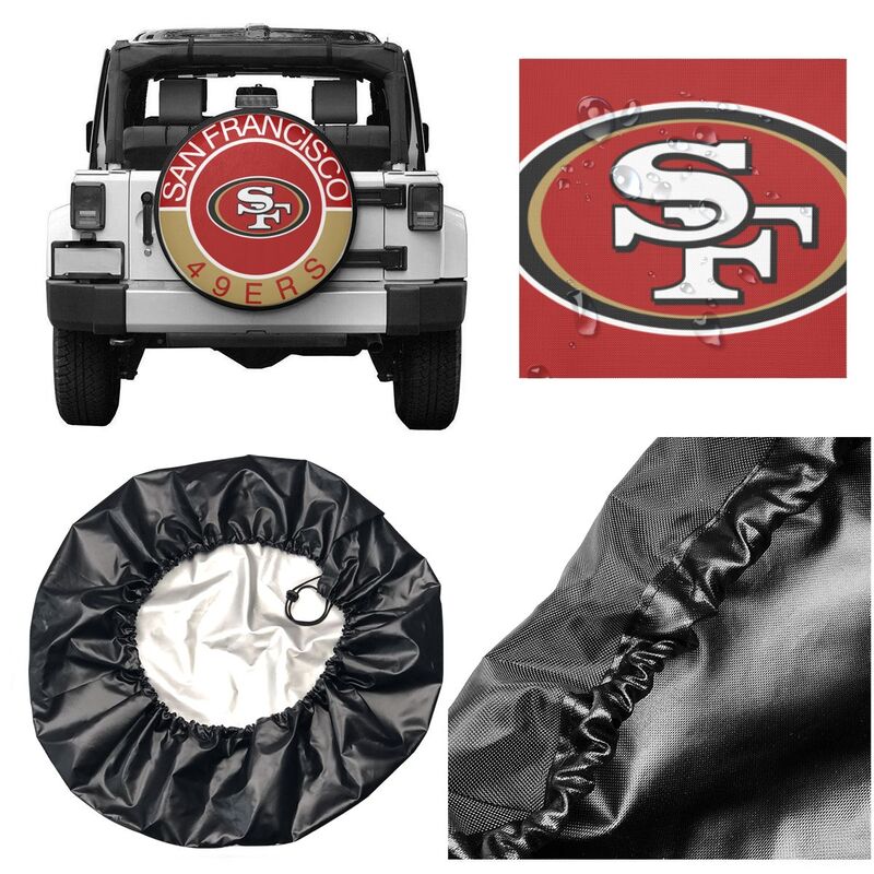 San Francisco 49ers Printed tire protection cover car spare tire dust protection covers
