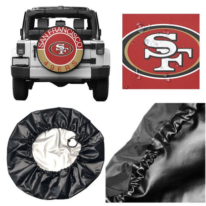 San Francisco 49ers Printed tire protection cover car spare tire dust protection covers