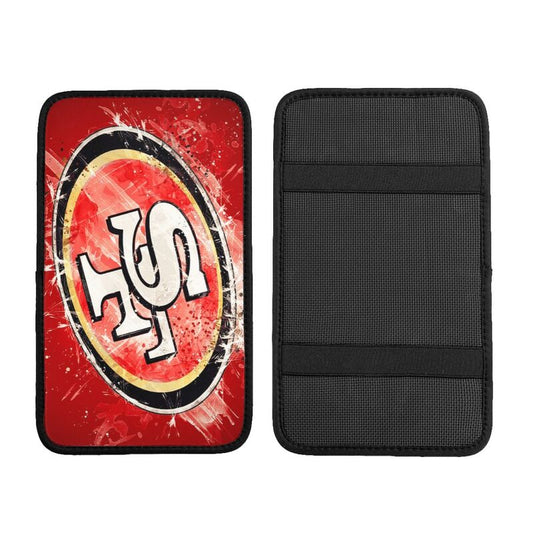 Car armrest box pad San Francisco 49ers 1 Printed central armrest box pad protective pad