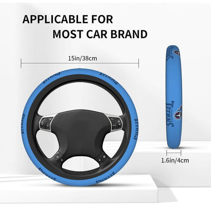 Tennessee Titans 2 Printed elastic steering wheel cover car steering wheel protective cover