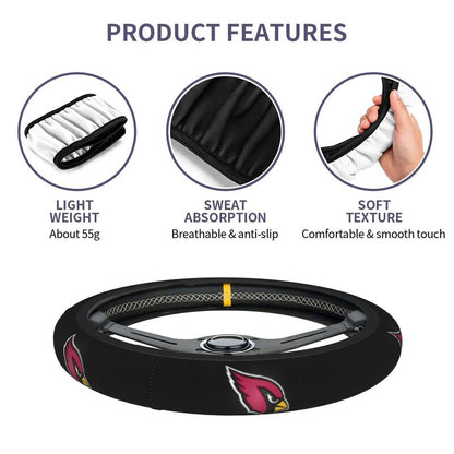 Arizona Cardinals Printed elastic steering wheel cover car protective cover