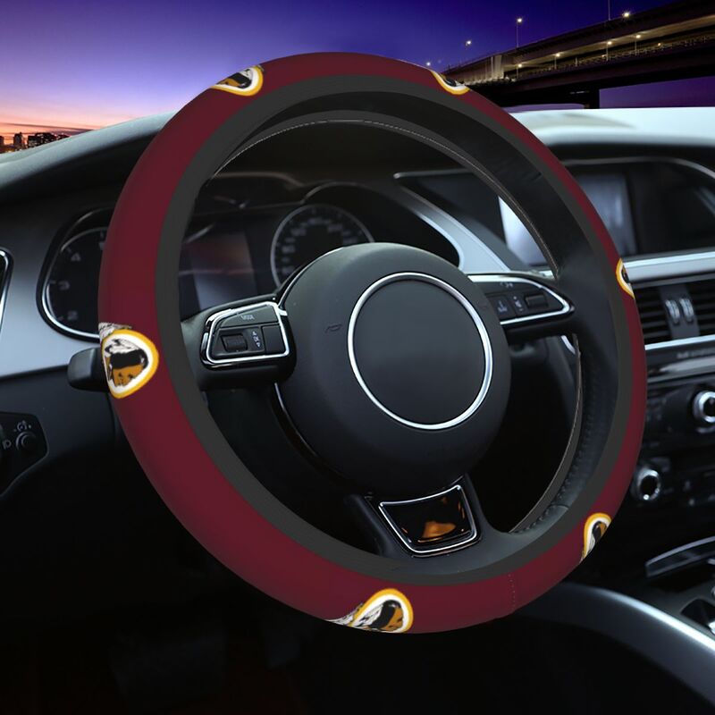 Washington Commanders 2 Printed car protective cover elastic steering wheel cover