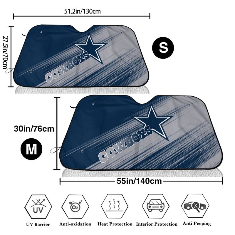 Dallas Cowboys Print car windshield sunshade panel car windshield sunshade cover multiple sizes