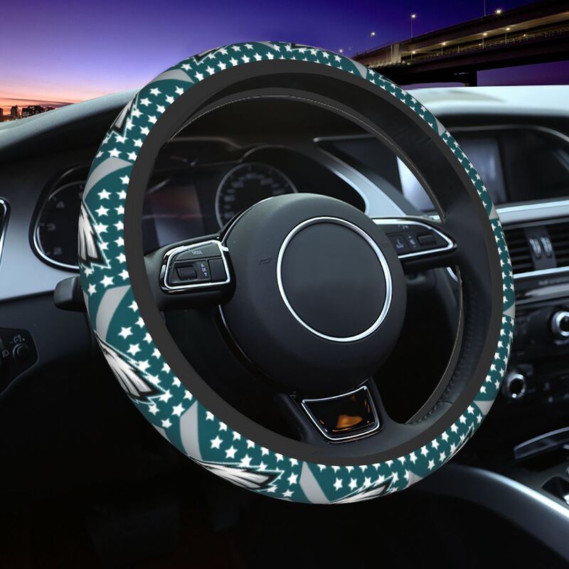 Philadelphia Eagles Printed elastic steering wheel cover car steering wheel protective cover