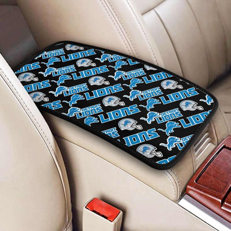 Detroit Lions Printing car armrest box protective pad