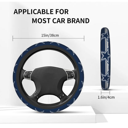 Dallas Cowboys 5 Printed elastic steering wheel cover car steering wheel protective cover