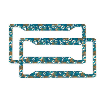 Miami Dolphins Print Car license plate frame four hole license plate holder (one pair)