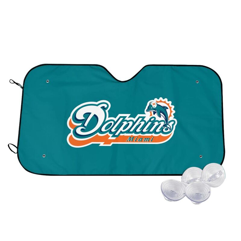 Miami Dolphins Print Car windshield sunshades is suitable for front Car windshield sunshades