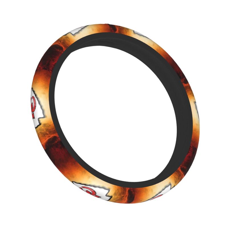 Kansas City Chiefs Printed breathable elastic steering wheel cover anti slip cover