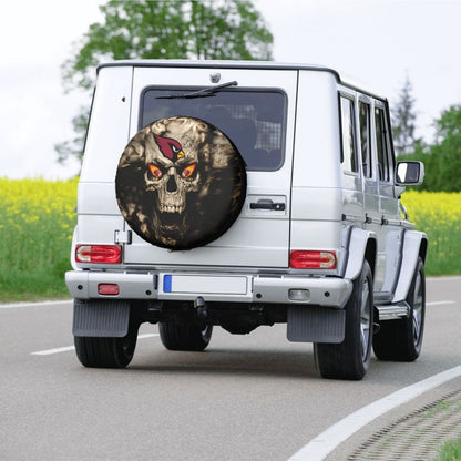 Arizona Cardinals print Skull print car tire cover tire dust cover