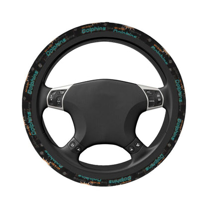 Miami Dolphins Printed elastic steering wheel cover breathable protective cover