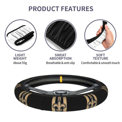 New Orleans Saints 2 Printed breathable elastic steering wheel cover