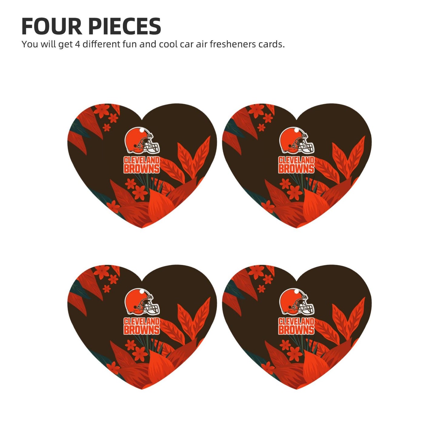 4pcs- Cleveland Browns car aromatherapy tablets Car Air Fresheners Cards Set