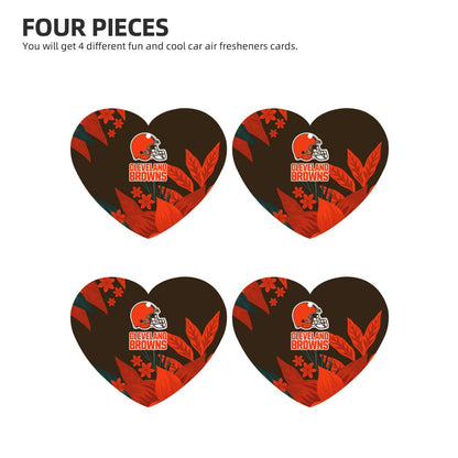 4pcs- Cleveland Browns car aromatherapy tablets Car Air Fresheners Cards Set