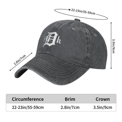 Detroit Unisex Denim Printed unisex baseball cap adjustable cap outdoor sun hats trucker hat