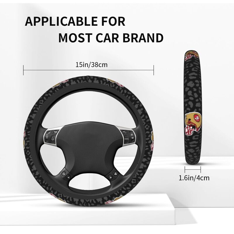 San Francisco 49ers 1 Printed elastic steering wheel cover car steering wheel protective cover