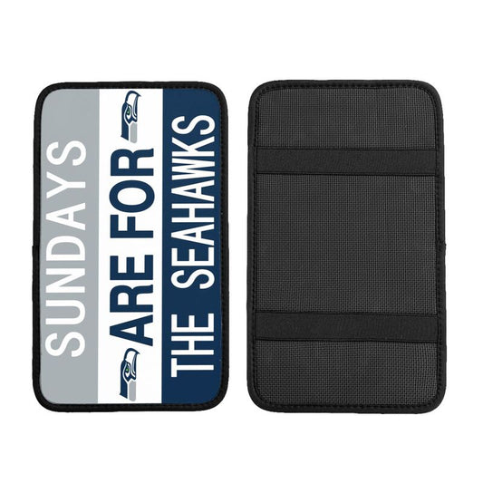 Seattle Seahawks Personalized printed car armrest cover Car handrail box cushion