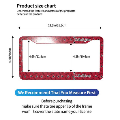 Atlanta Falcons Print front rear license plate holder circular hole license plate holder (one pair)