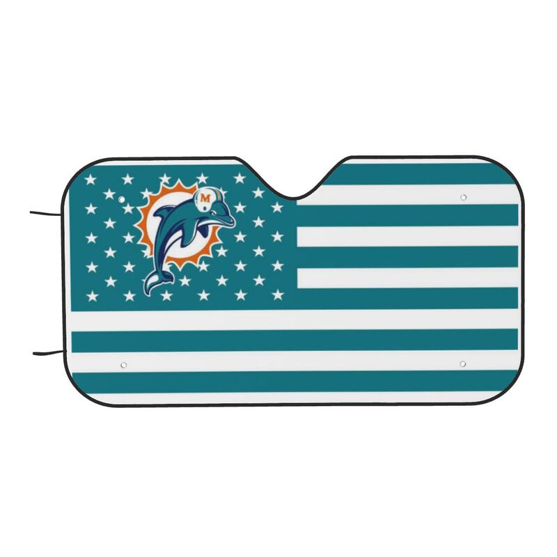 Miami Dolphins 2 Print Car windshield sunshades suitable for front Car windshield sunshades