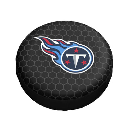 Tennessee Titans Grid printed car tire cover dustproof and waterproof tire cover