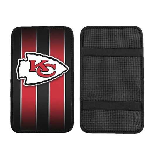 Car armrest box pad Kansas City Chiefs 6 Printed central armrest box cushion protective pad