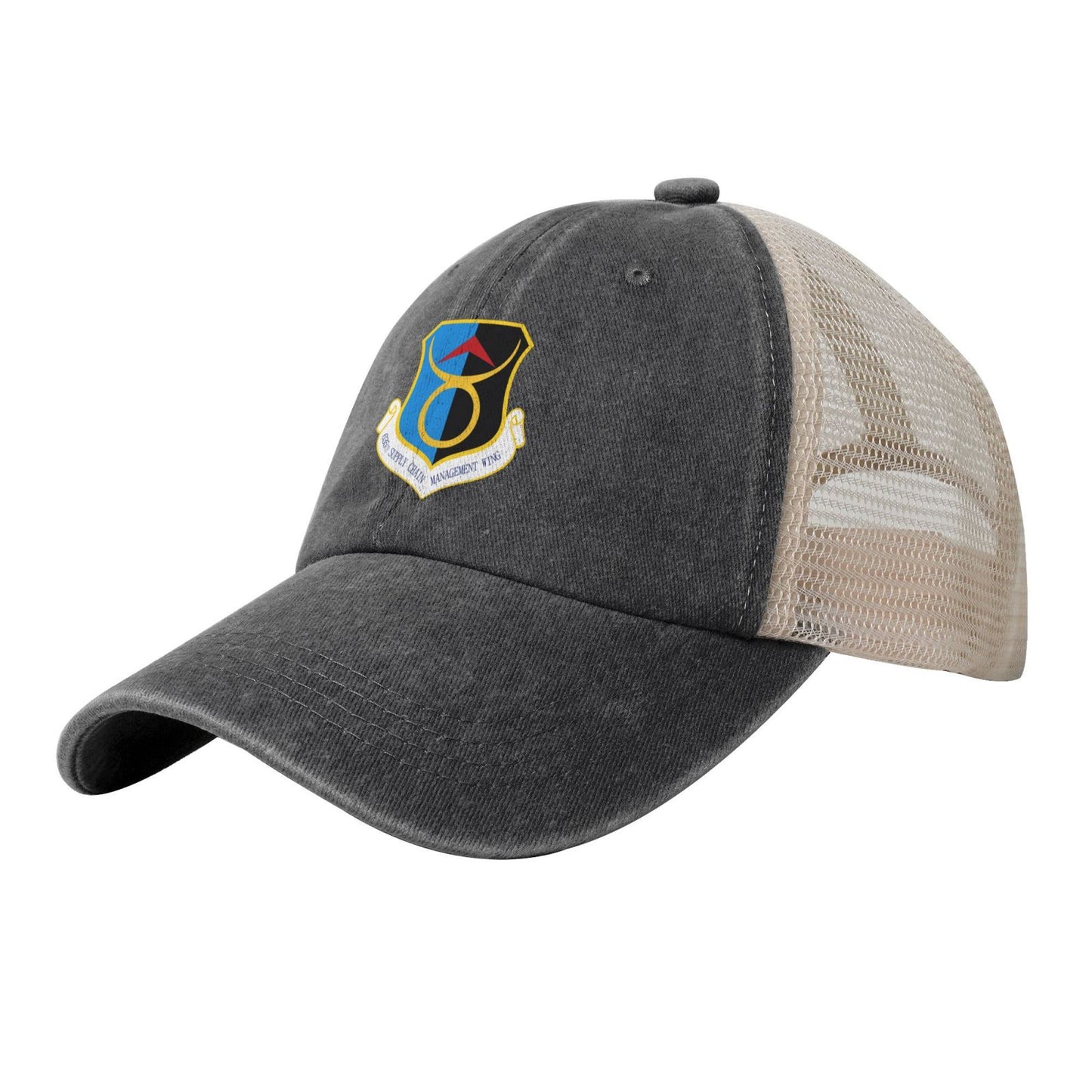 USAF-635th Supply Chain Management Wing Emblem Printed unisex baseball cap adjustable grid baseball cap veteran gift