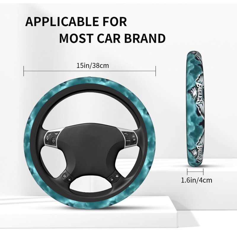 Philadelphia Eagles Printed breathable elastic steering wheel protective cover