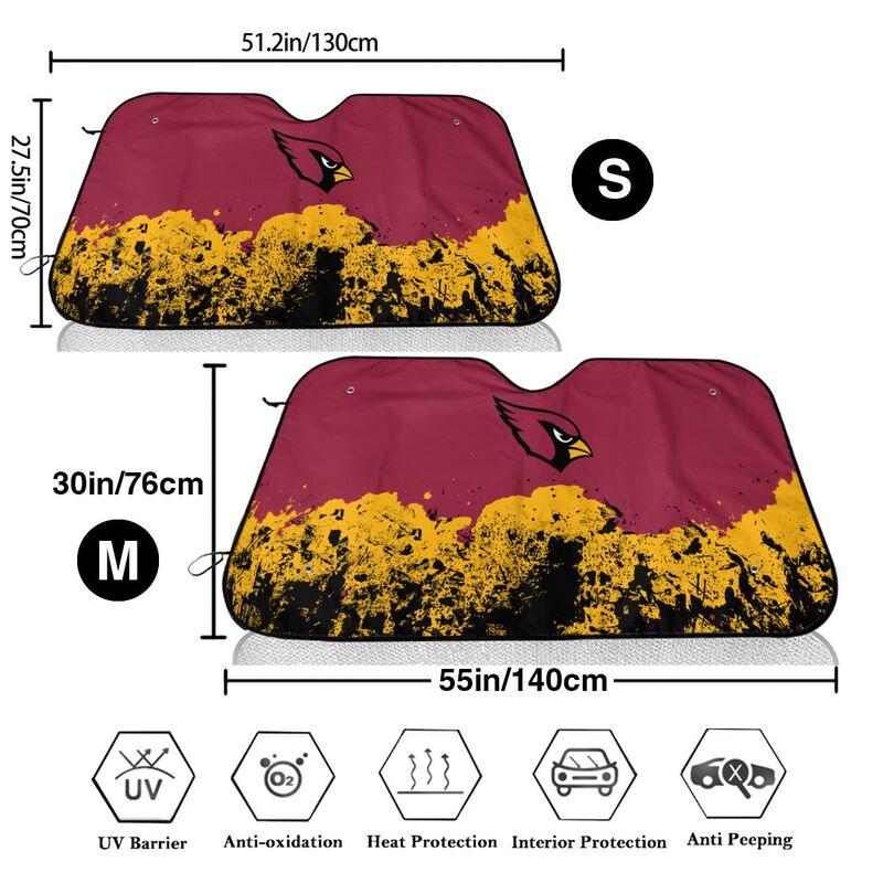 Arizona Cardinals Print car front windshield sunshade car windshield sunshade (multi size)