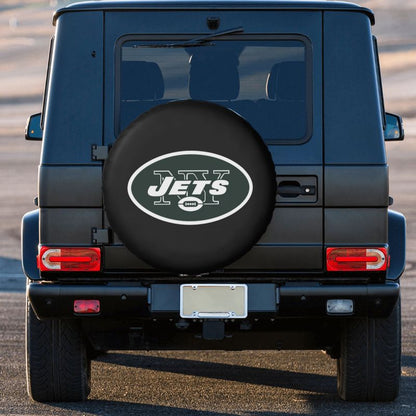 New York Jets 2 Car tire protective cover waterproof and dustproof tire cover