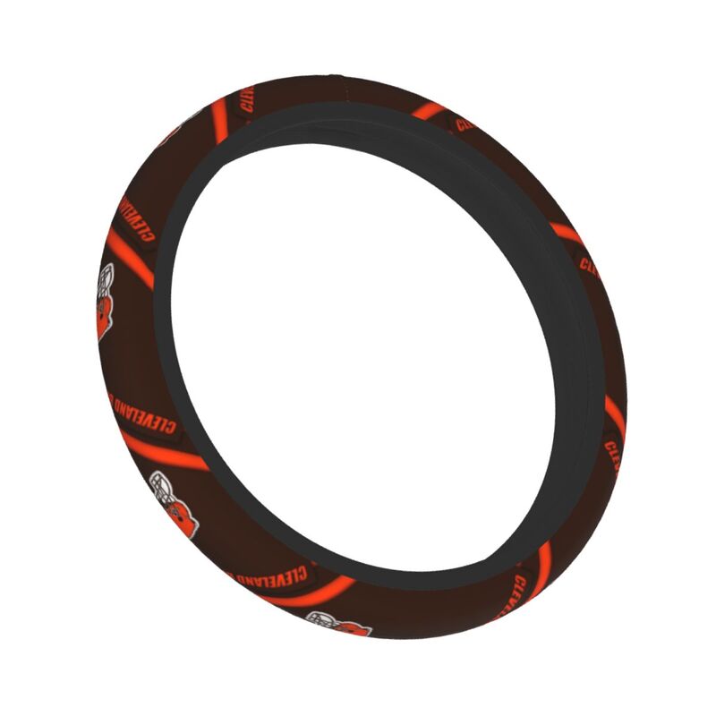 Cleveland Browns 1 Printed car anti-skid cover elastic steering wheel cover